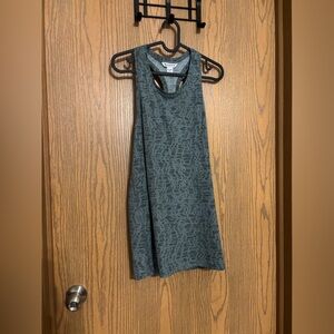 Athleta Green Patterned Racerback Tank Top